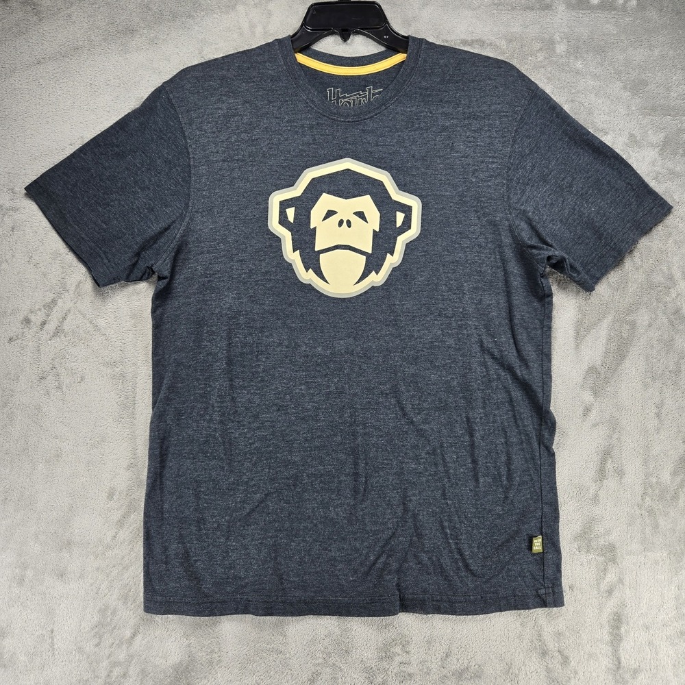 Howler Bros Short Sleeve T Shirt Men's Size Large Gray Yellow Highlight EUC